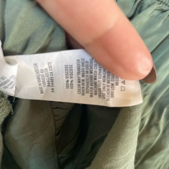 Aerie Sweet N’ Silky Tiered Mini Skirt Olive Green NWT - Picture 7 of 13